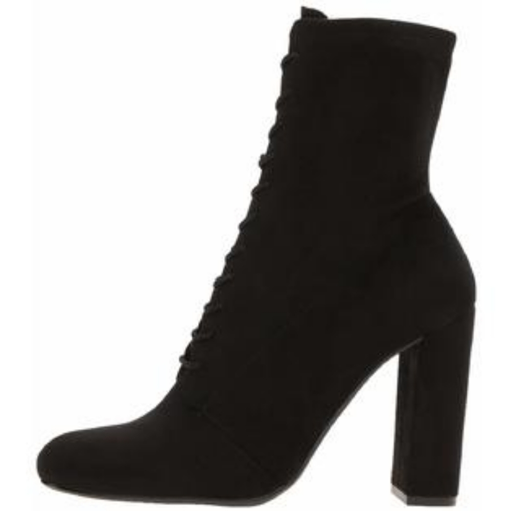 Steve Madden black suede elley heeled ankle boots